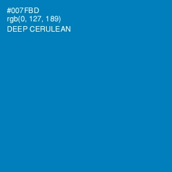#007FBD - Deep Cerulean Color Image